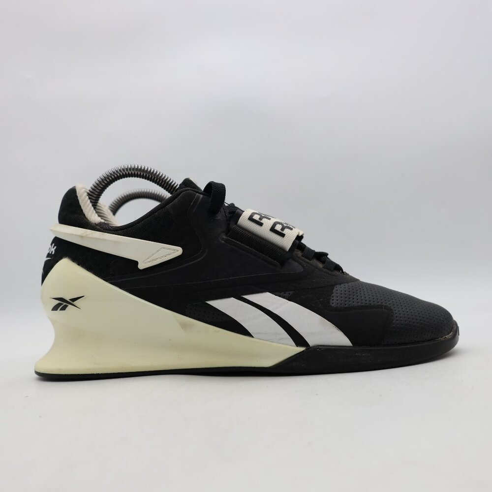 Reebok Legacy Lifter 2 II Men's Size 7 Weightlifting Shoes Black White Sneaker